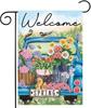 Morigins Welcome Spring Blue Truck Garden Ag Outdoor Daisy Owers Lawn Porch House Yard Ag 12.5x18 Inch EEJ UUN