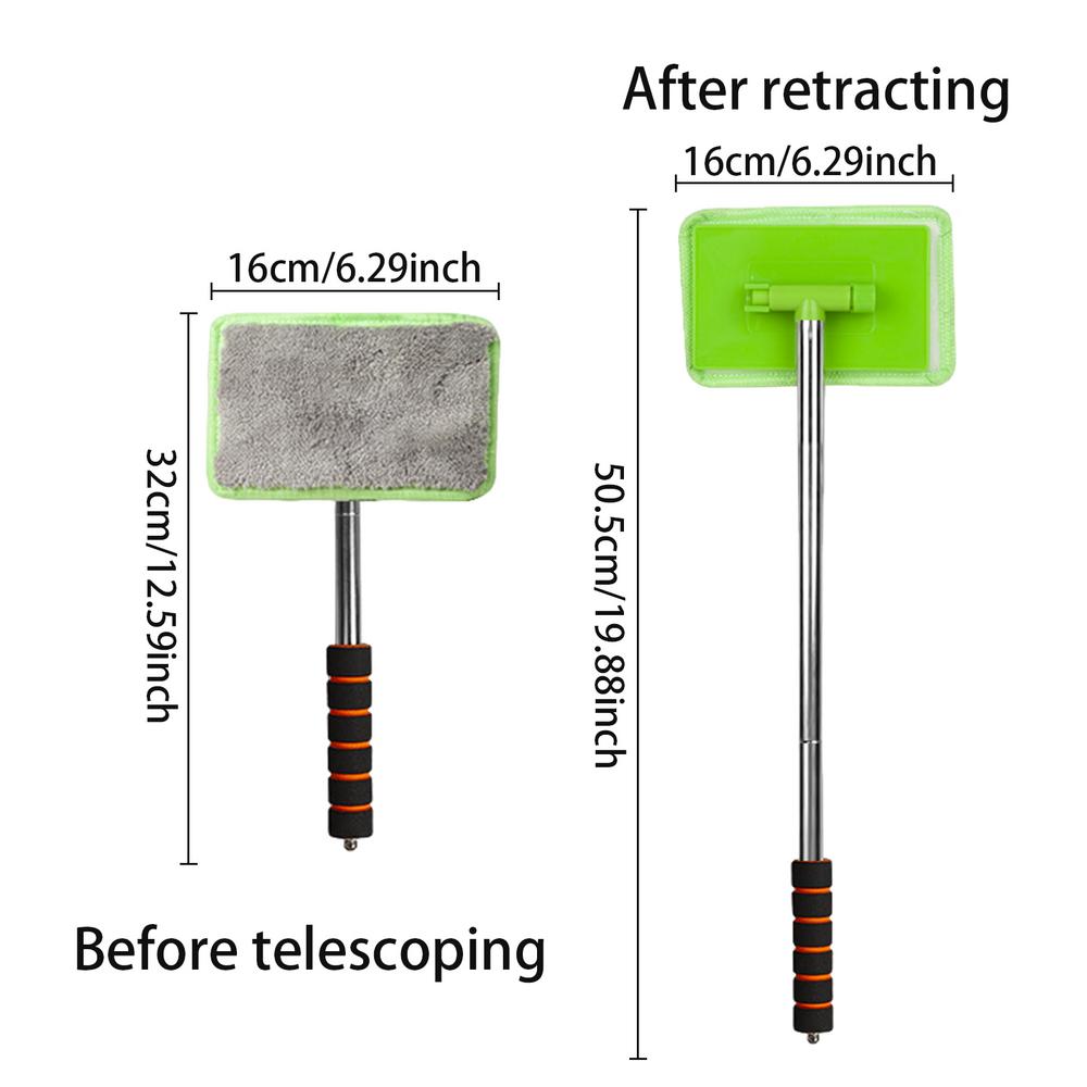 

Щетка для мытья автомобиля Инструмент для удаления пыли с эргономичной длинной ручкой Бытовые щетки для чистки стекол Автомобильные аксессуары зелёный