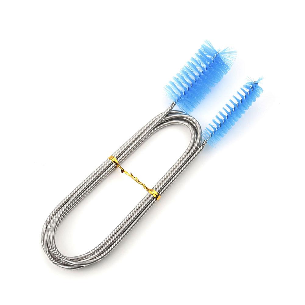 Aquarium Spring Brush Stainless Steel Double-ended Glass Brush Tools Wall Pipe Tool Brush Plastic Cleaning Inner Cleaning G6Z9