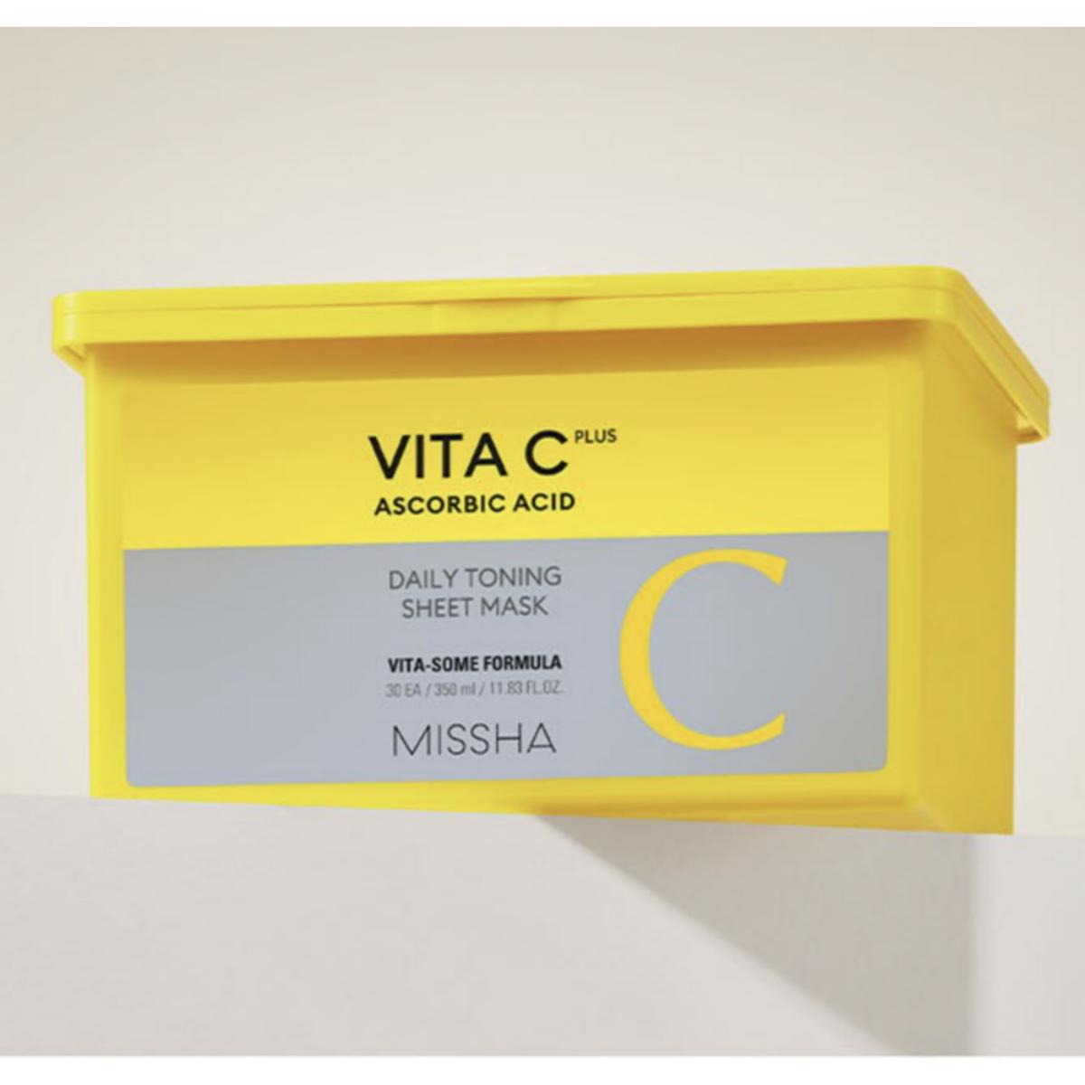 

MISSHA Vita C Plus Ежедневная тонизирующая листовая маска 350 мл 30 шт. 1PCS