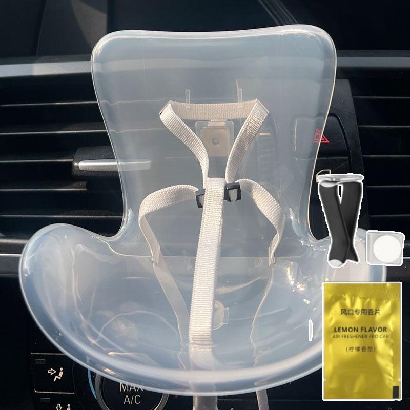 Car Seat for Dolls Air Vent Clip Safety Seat Decor with Scented Tablet Car Ornament for Labubu Display Auto Interior Toy Access