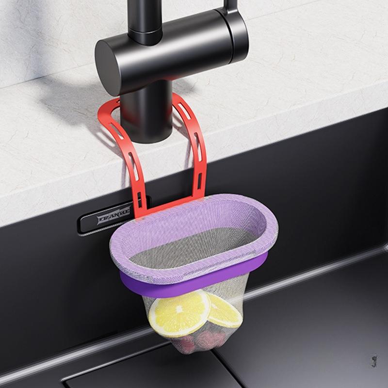 

1PC sink filter hanging bag kitchen sink disposable filter leftovers food waste residue drain screen синій