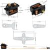 2PCS 5g Micro Digital Servo, Mini Servo, Metal Gears, Coreless Motor Servos for 1/28 RC Car Airplane Fixed-Wing Robot Helicopter Planes Part (JR2.54)