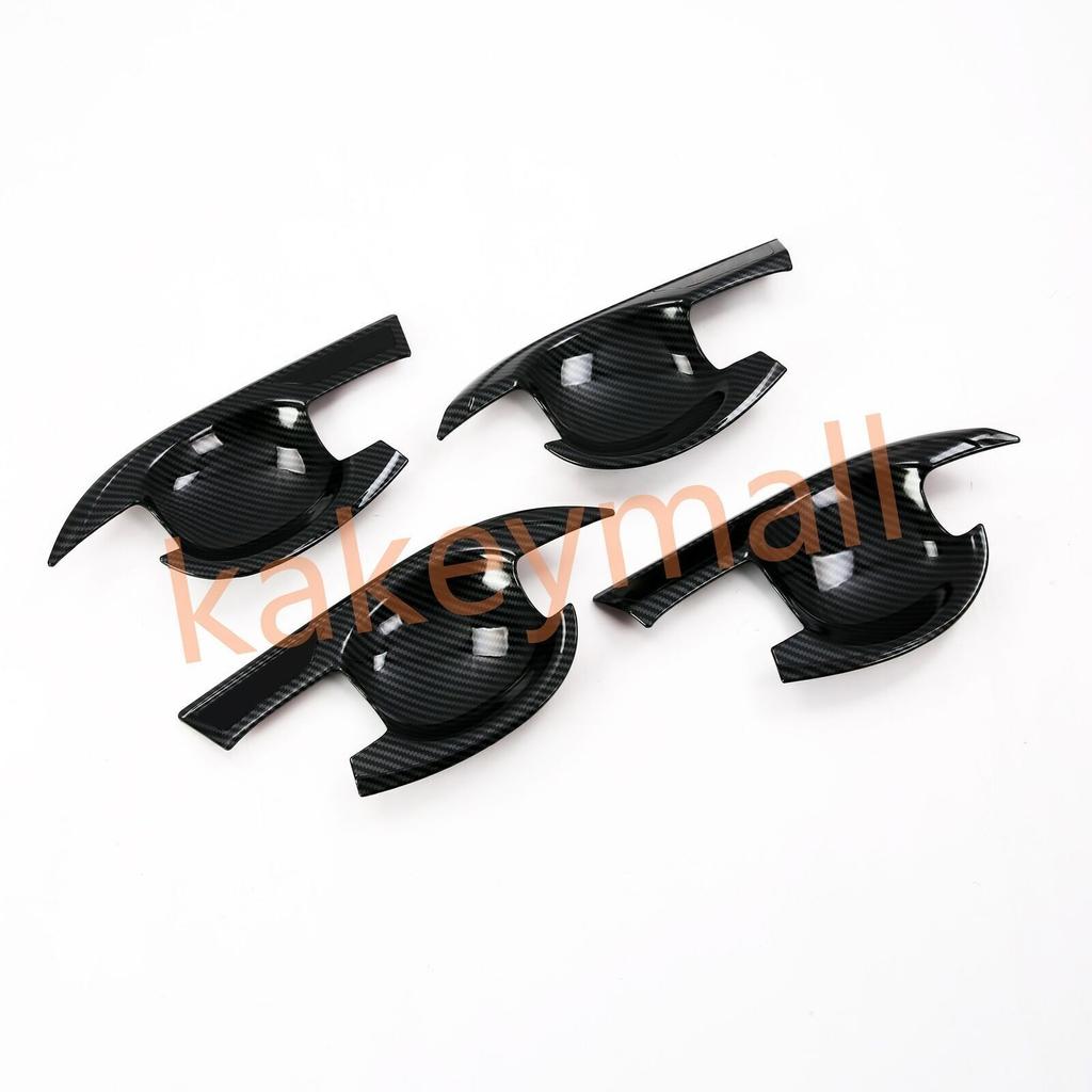 Carbon Fiber Side Door Handle Bowl Cover Trim Parts For Nissan Altima 2019~2022