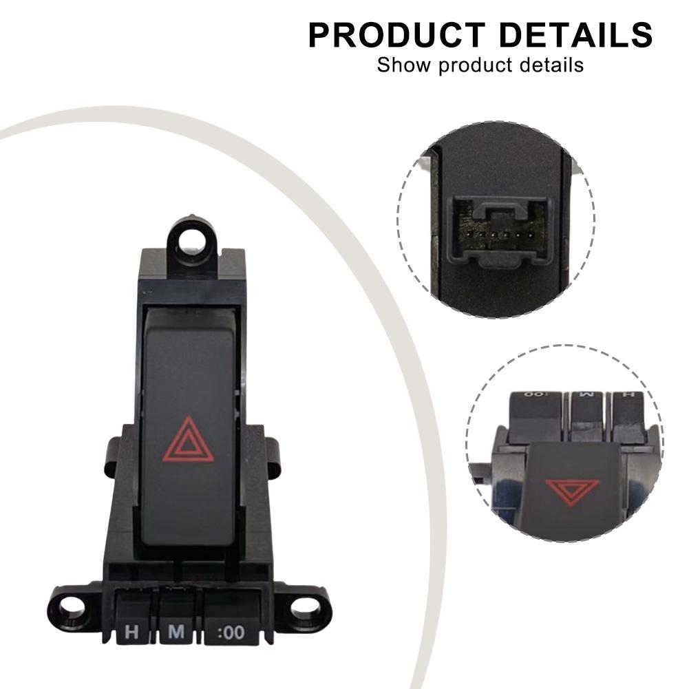 OEM BBM2-66-4H0 Hazard Flasher Switch ABS Material Black Color Easy Installation Non-Deformation For Mazda 3 2010-2013