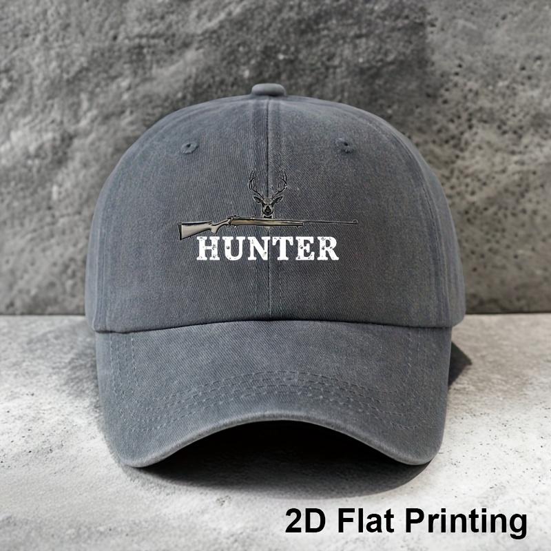 

Mens Womens Vintage Distressed Lettering Cap Soft Outdoor Hat with Print 6Panel Design Metal Buckle One Size