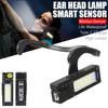 Induction LED COB Headlamp USB Rechargeable Lamp Ear Headlight with Magnet Portable Headtorch Outdoor Camping Fishing Lantern