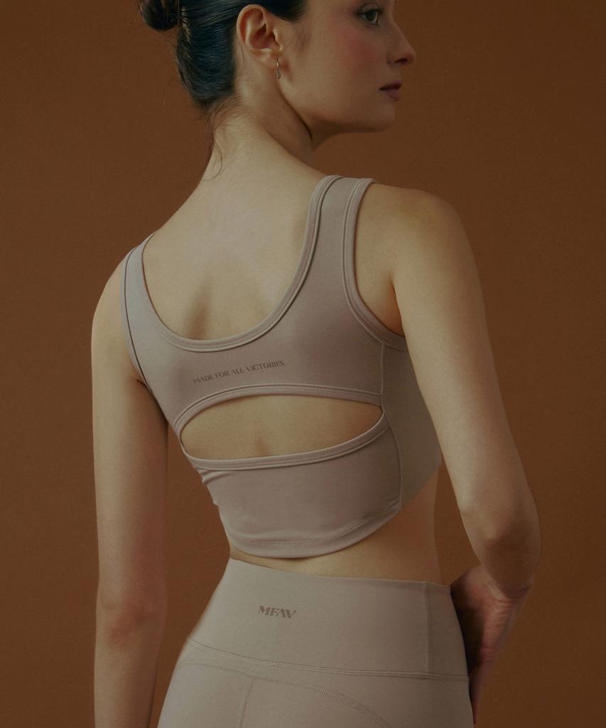 Empebeu Nude Flow Backless Bra Top Beige