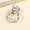 Rhinestone Scarf Ring Clip, Faux Pearl Neckerchief Slide, Women Fashion Wrap Holder, Clothes Ring for Shirts T-Shirts