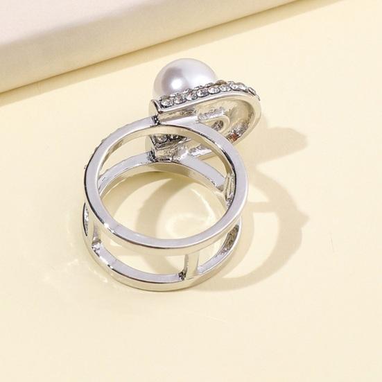 Rhinestone Scarf Ring Clip, Faux Pearl Neckerchief Slide, Women Fashion Wrap Holder, Clothes Ring for Shirts T-Shirts