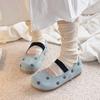 Cute Little Polka Dots, Small Fresh Round Head, Shallow Mouth with Skirt, Single Shoes, Low-heeled Soft-soled Mary Jane Shoes