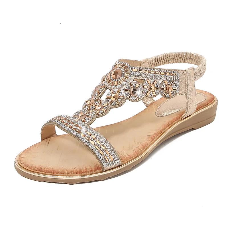 Summer Women Shoes Fashion Sandals Bling Crystal Pumps Street Fashion Beach Shoes