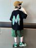 Boys' Stylish Summer 2026 Cartoon Outfit - Teen Short Sleeve & Shorts Set