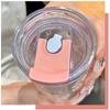 550ml Flower Glass Cup Clear Eyeglasses With Lid And Straw Bubble Tea Cup Ice Coffee Mug For Juice Milk Water Cups Drinkware