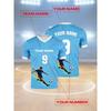 Soccer Jersey For Men's T-shirts V Neck Short Sleeve Sports Uniform Tops