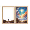 Yousheng LED Jesus Painting Night Light Dimmable Color Temperature Adjustable Decorative Illuminated 4D LED Painting Bedside Lamp