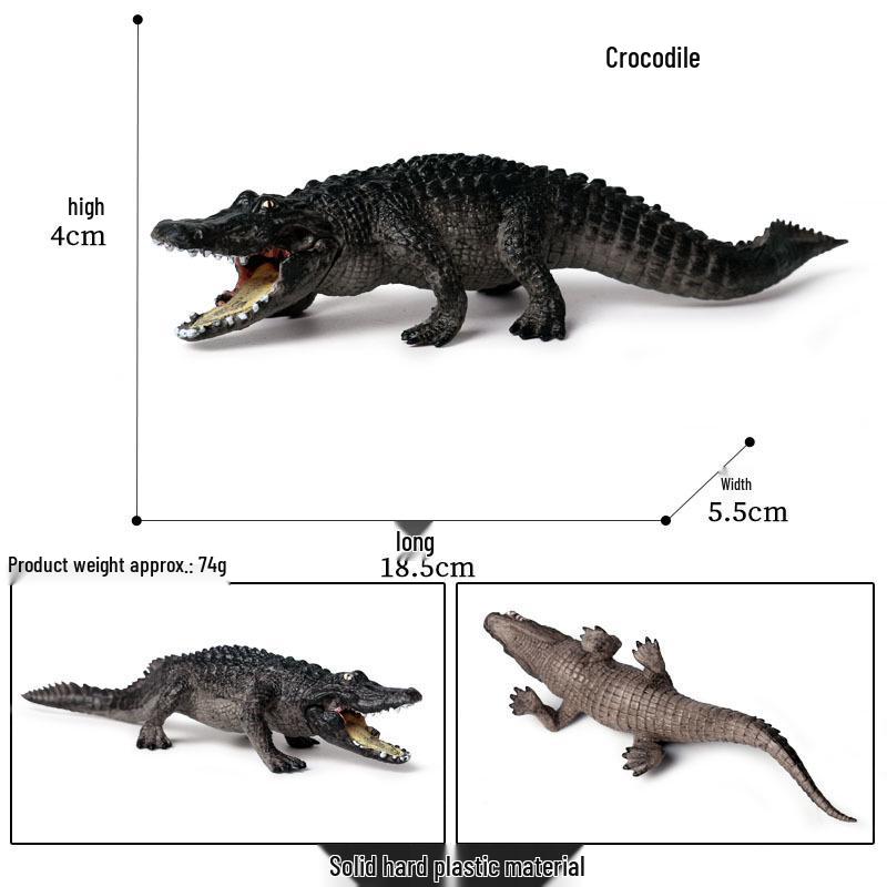 Crocodile Animal Model Toy: Caiman, Gharial, Nile Crocodile, Wild Boar, Deinosuchus - Kids' Educational Ornament