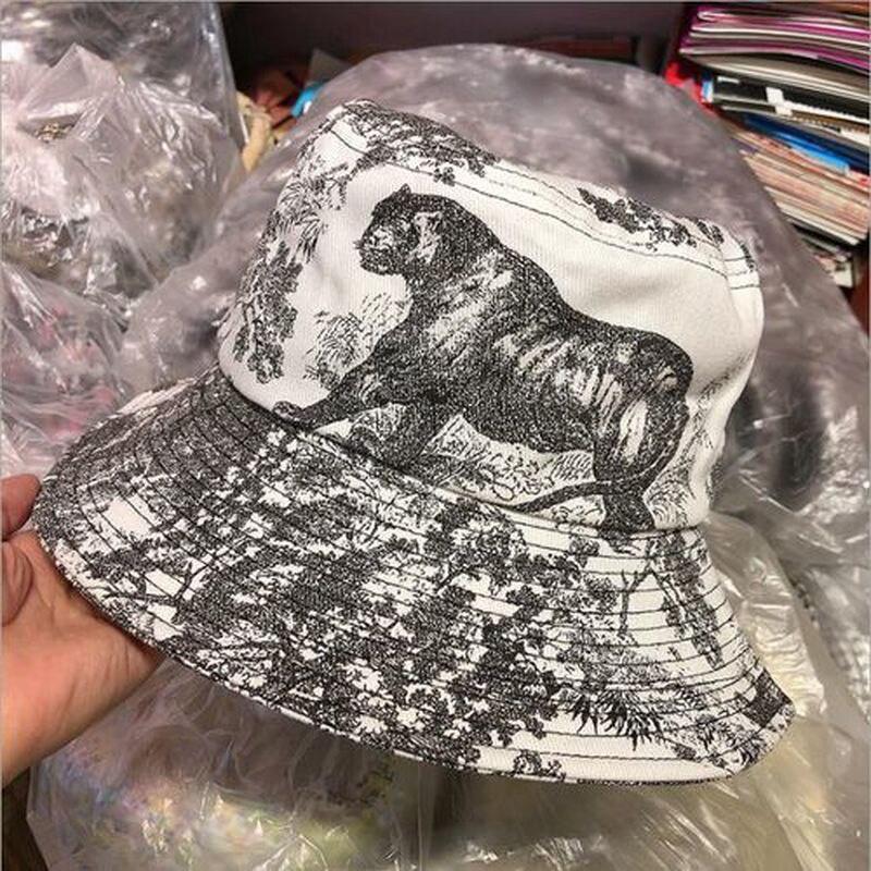 New Style Chinese Style Ink Painting Print Fisherman Hat Unisex Sun Hat for Men and Women