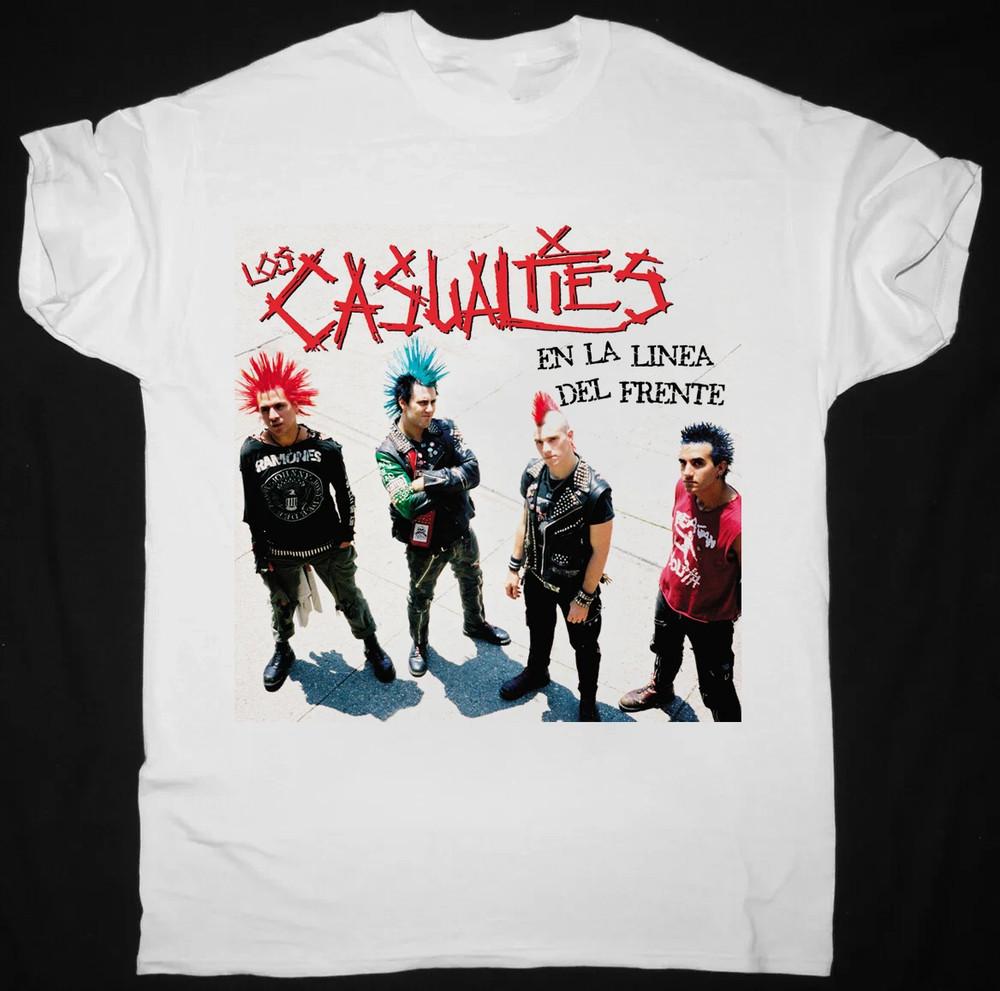 THE CASUALTIES Band EN LA LINEA DEL FRENTE T Shirt Full Size S-5XL Unisex T-Shirt XXL