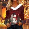 Long Sleeve Shirts For Women Cute Tops Christmas Prints Tees Blouses Casual Plus Size Basic Tops Pullover