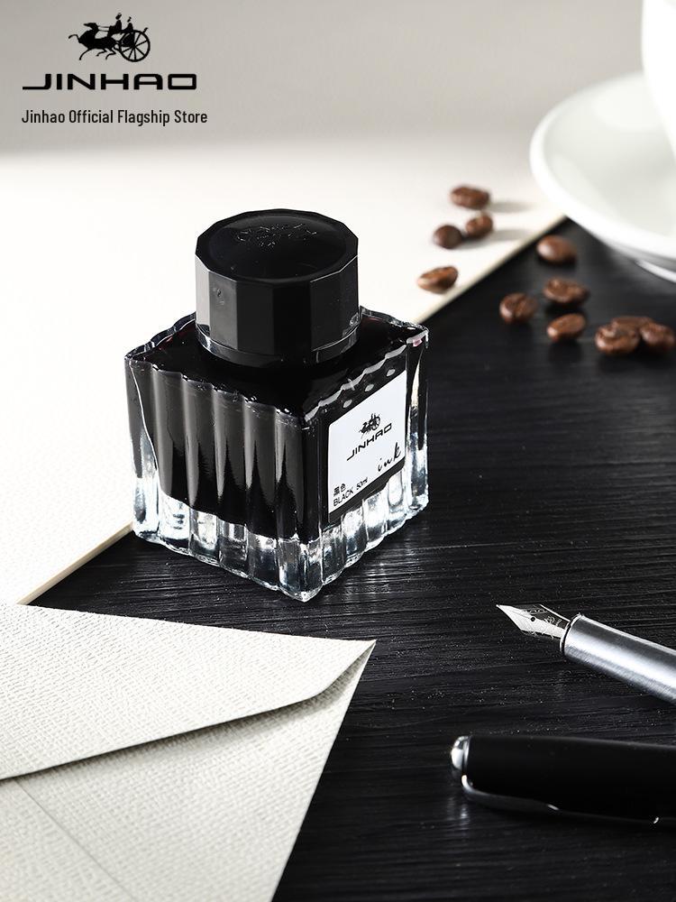 Jinhao Non-Carbon Black Fountain Pen Ink – Smooth Flow, No Clogs – Ideal for Business, Office, Students, Men & Women.