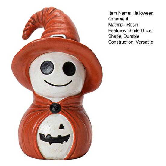 Halloweenská ozdoba Usmívající se duch Pryskyřičné figurky Halloweenská stolní police Kancelářský stůl Domácí zahradní dekorace