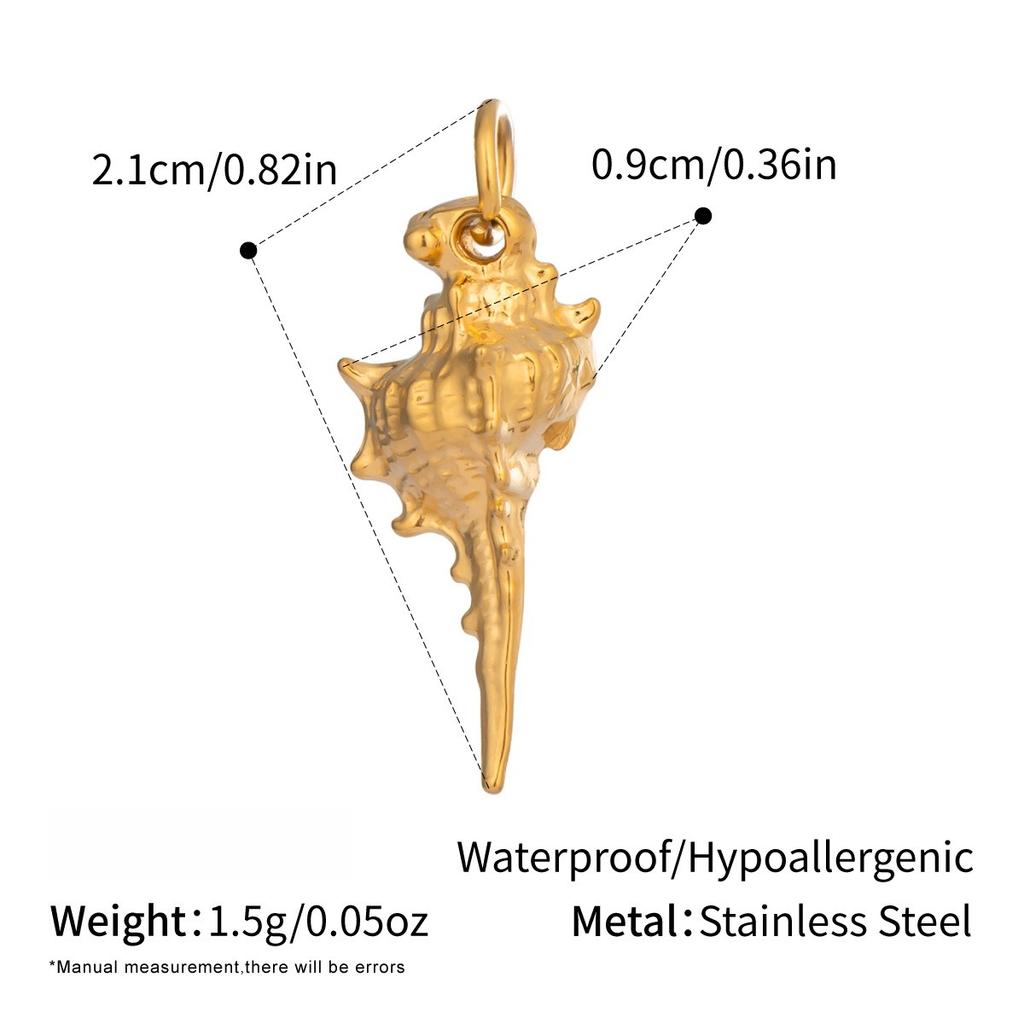  3PCS/Bag Ocean Style Seahorse Fish Conch DIY Jewelry Accessories Combination Pendant Handmade DIY Accessory