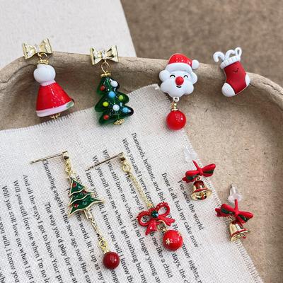 Unique Christmas Santa Tassel Earrings for Girls - High-End Autumn/Winter Design