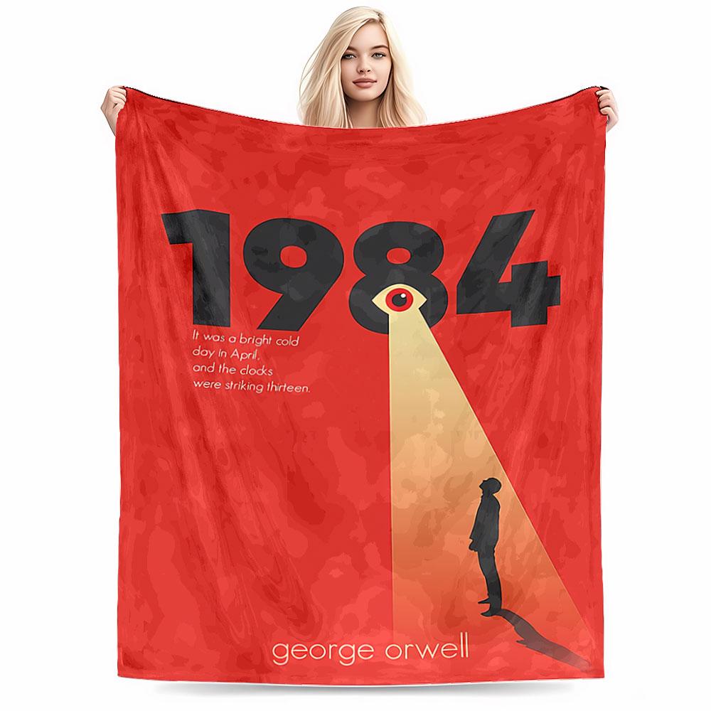 1984 Book Cover Blanket for All Seasons Blanket Lunch Break Throw Gift