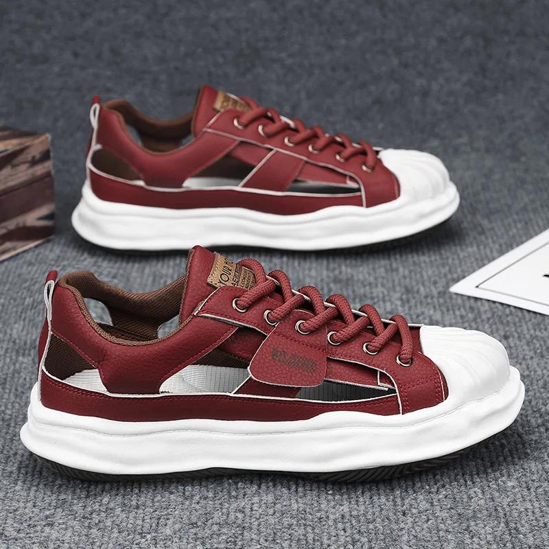 2025 Spring and Summer New Versatile and Trendy Male and Female Dissolution Shoes Thick Soled Height Increasing Board Shoes