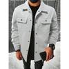 New Style Men's Turn-down Collar Jacket, Loose-fitting Casual Corduroy Work Jacket for Men