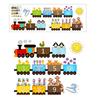Removable Stickers Cartoon Animal Train Stickers Wall Sticker Learning Animal Classroom for Child‘s Bedroom Decorative