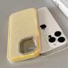 Glitter Camera Phone Case For iPhone 16 15 14 Plus 13 12 11 15 16 Pro Max Clear Hard Matte Luxury Protector Shockproof Cover