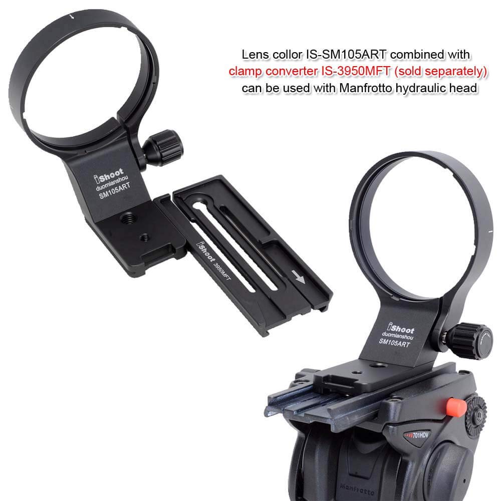 iShoot Metal Camera Tripod Mount Tripod Mount Lens Support Lens Bracket Tripod Socket for Sigma DG DN OS Sigma 105mm DG HSM Quick Release Plate with