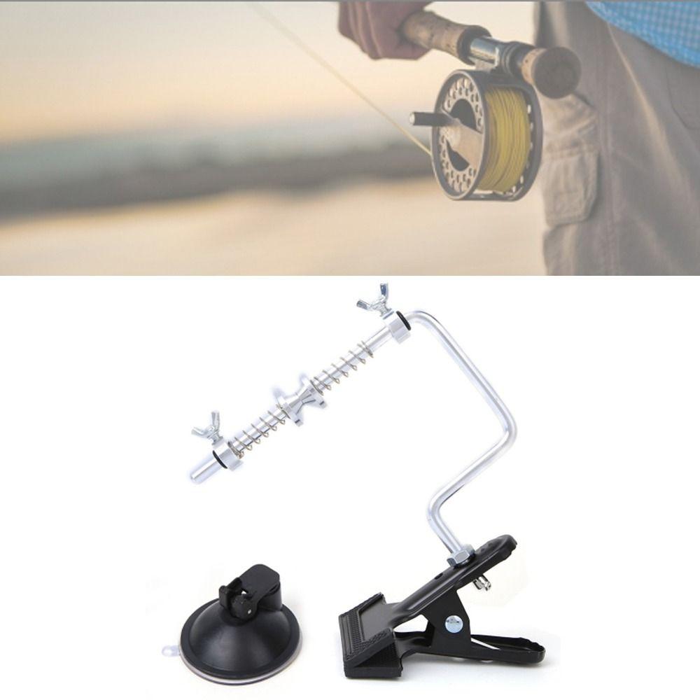 with Suction Cup and Clamp Fishing Line Spooler Reel Spooling Tool for Multiple Size Spools