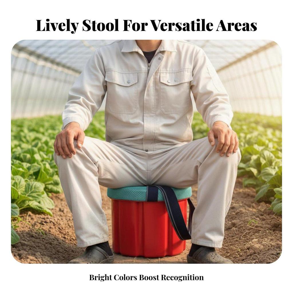 Farm Work Seat Hands-free Wearable Stool Soft Top Gardening Helper for Vegetable Harvest Outdoor