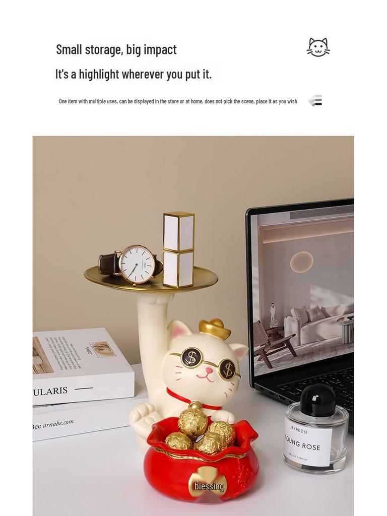 Creative Lucky Cat Key Holder: Entryway Decor & New Home Gift