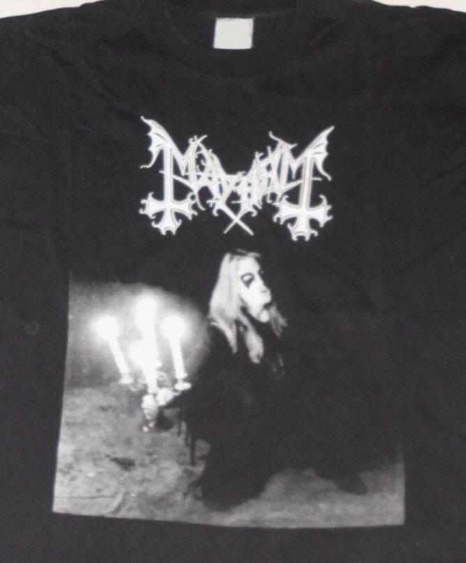 2 sided Mayhem Dead T-Shirt rock music reprinted t-shirt TE4672 S