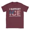 Ich unterstütze ICE Immigration and Customs Enforcement T-Shirt Herren Baumwolle T-Shirts O-Ausschnitt T-Shirt Kurzarm Kleidung Große Größen