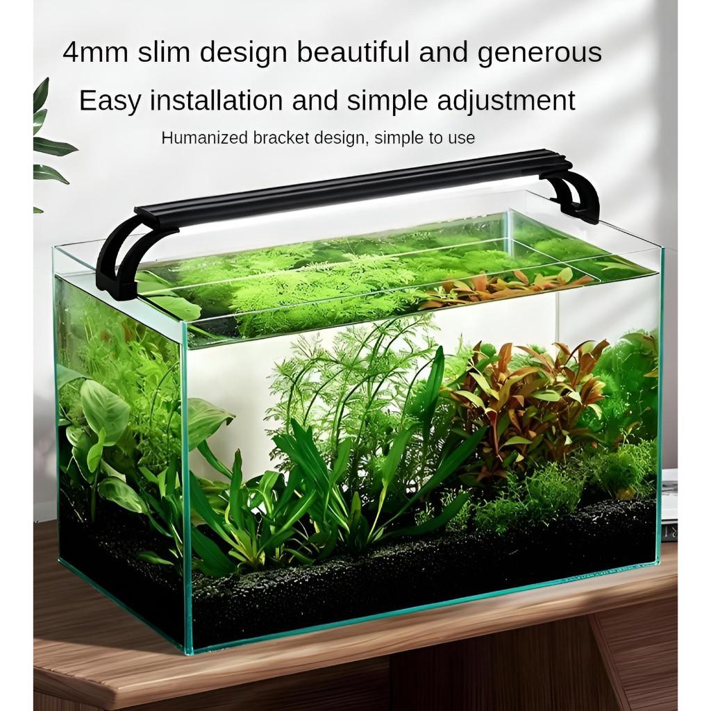 4mm Smart APP Control LED Aquarium Light Waterproof Strobe-Free Ornamental Fish Lamp Slim RGB Dimming Fish Tank Accessories
