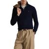 Polo Ralph Lauren Ss23 Logo Print High Neck Half Zip Sweater Men Sweater Blue 710859939-002