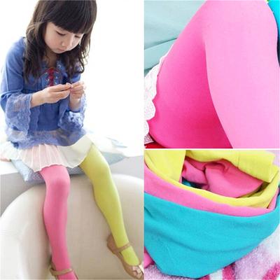 Ropa Accesorios Nuevo Doble Color Transpirable Cómodo Venta Caliente Terciopelo Coreano Alta Calidad Color Caramelo Pantimedias Leggings 1PC Sólido Chica