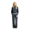 26 Styles 3D Reflective Letter Hoodie & Straight-Leg Pants Set - Comfortable Casual Wear