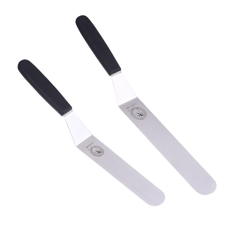 1Pc Icing Spatula Set - 6/8/10 Inch Angled Stainless Steel, Curved Offset Blade for Cake Frosting, Pastry Cream & Baking