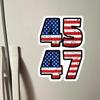 2pc Number 45, 47 with n Flag Design, 3.54''x5.12'' Weatherproof Vinyl Decal for Cars, Tumblers, Laptops, Motorcycles - Show Your Support for