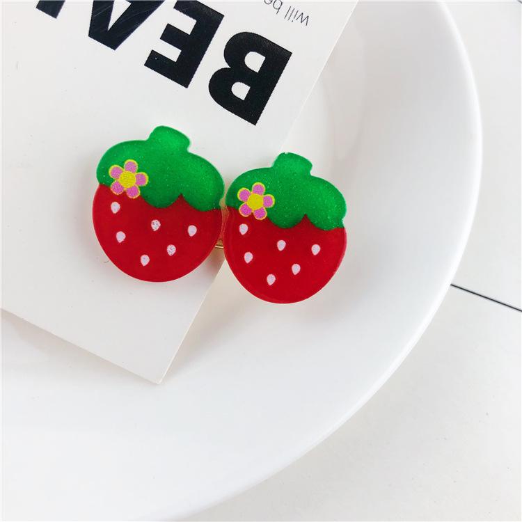 Charming Fruit Hair Clips: Cute Bangs Accessories and Trendy Acrylic Side Clips
