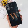 For Motorola Edge 40 Neo Case 26 Letters Black Pink Pattern Back Case For Moto Edge 40 5G 40Neo Soft TPU Silicone Stylish Bumper