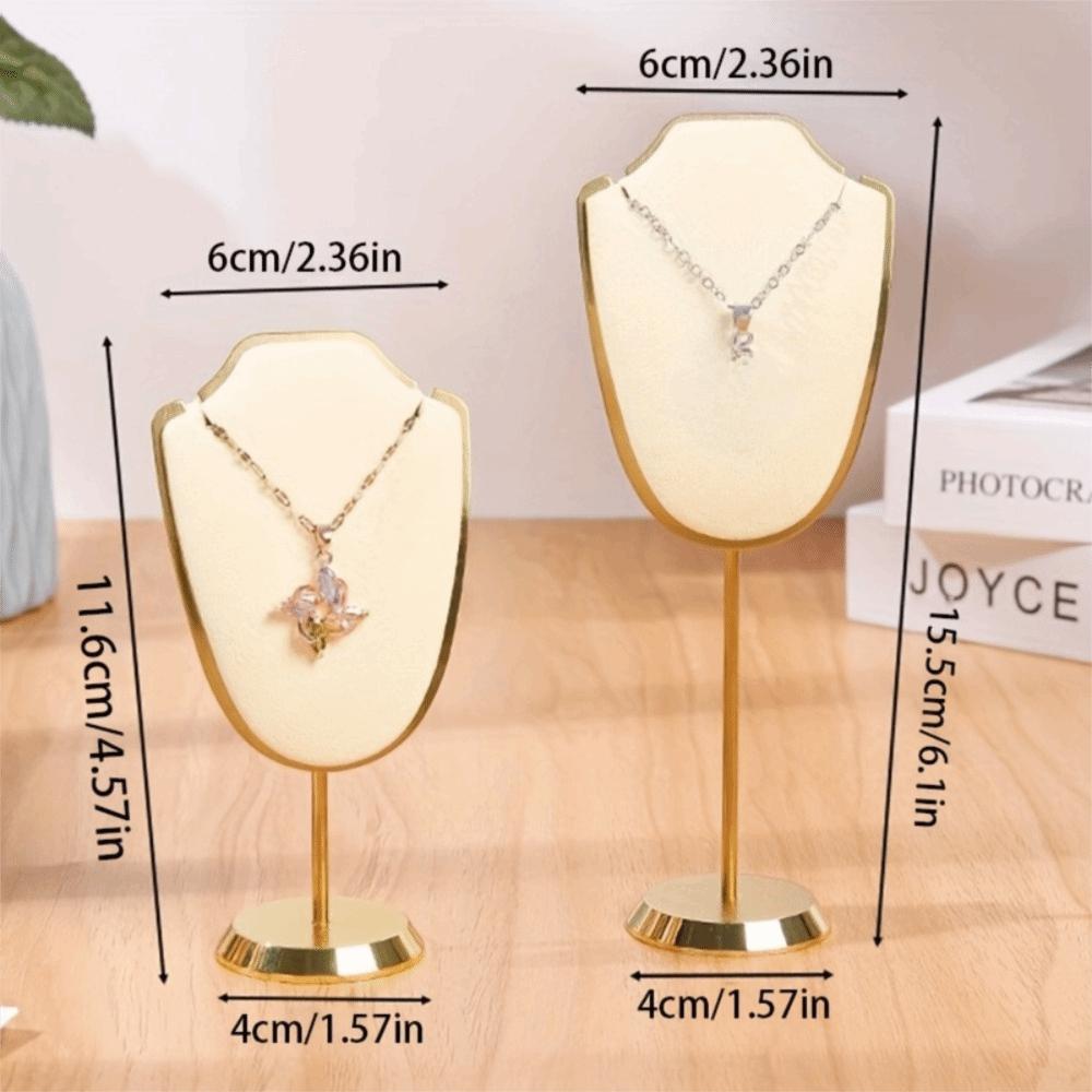 Metal Base Mini Jewelry Display Stand Velvet Jewelry Storage Display Rack for Home Jewelry Storage