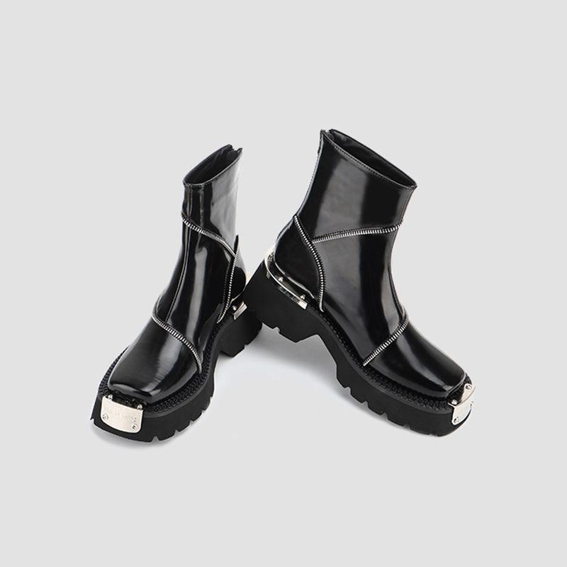 Fashion Thick Bottom Platform Women Ankle Boots Woman Shoes Zipper Fashion Female Designer Motorcycle Boot Casual Ladies Footwear 2025
