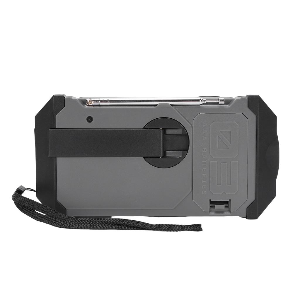 Solar Hand Crank Radio Multi Functional IPX4 Water Proof Emergency AM Frequency Modulation Radio with LED Flashlight